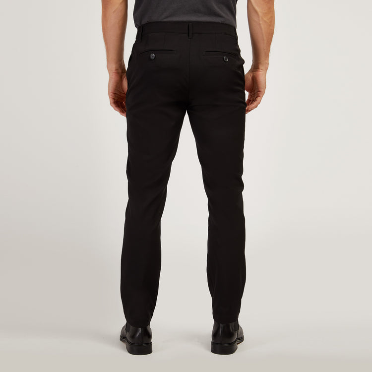Men wearing Black Slim Tech Pants