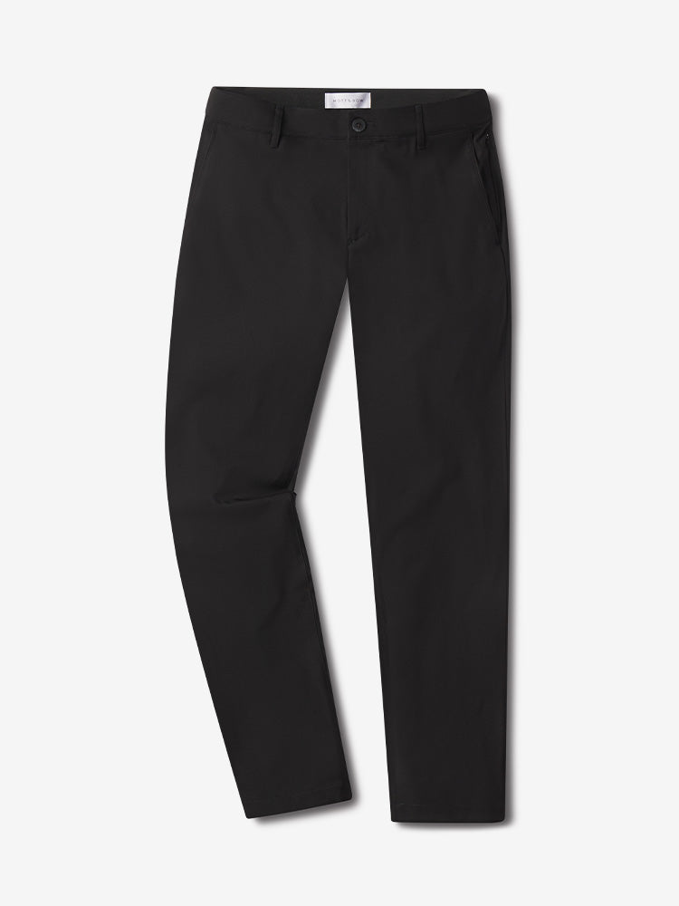 Men wearing Black Slim Tech Pants