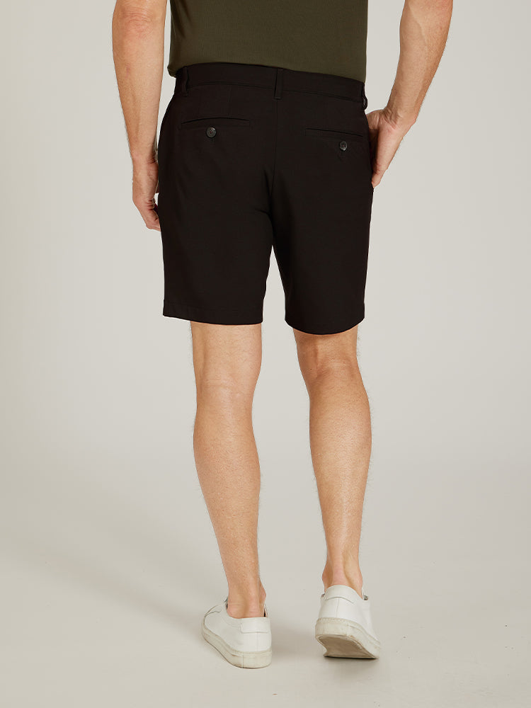 Men wearing Black Tech Shorts