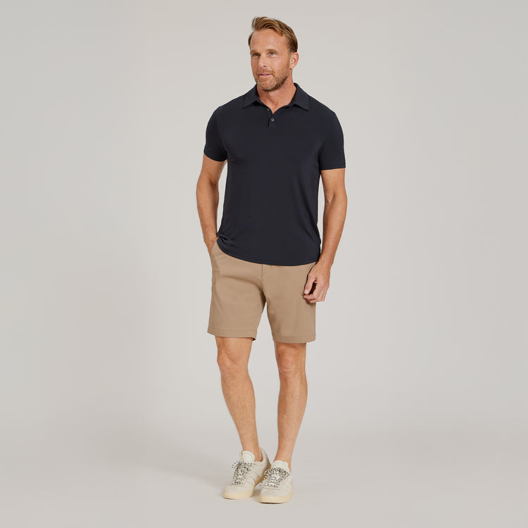 Men wearing Khaki Tech Shorts
