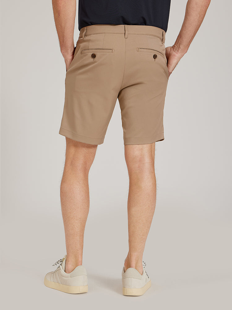 Men wearing Khaki Tech Shorts