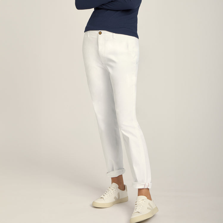 Women wearing White My Boyfriend's Chinos Pants