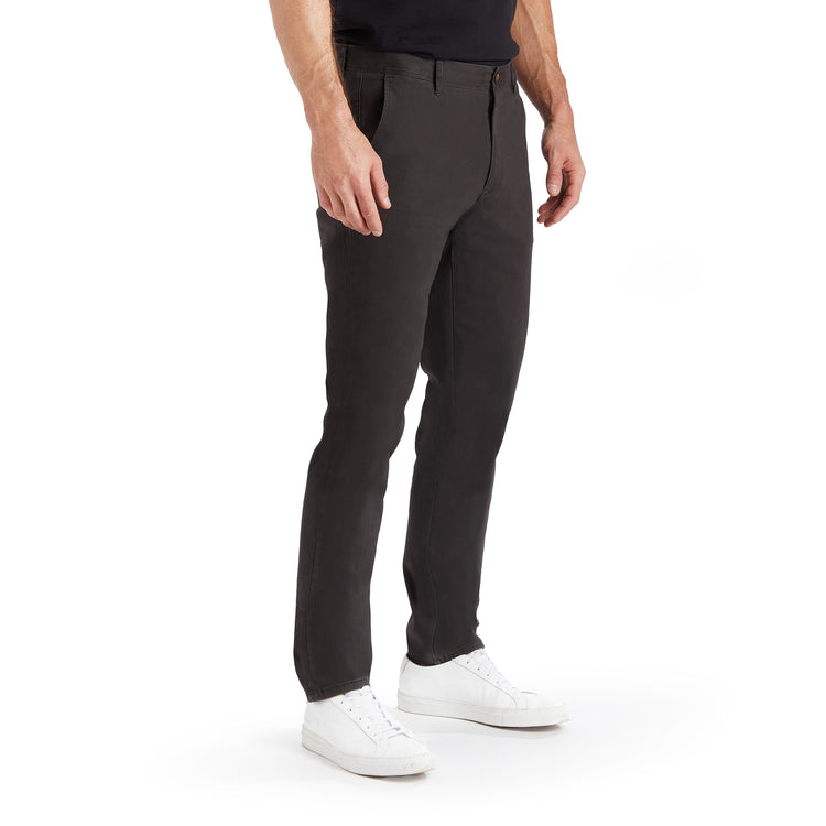 Men wearing Dark Gray Everyday Comfort Slim Chino Pants