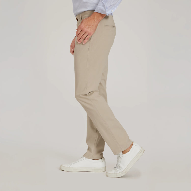 Men wearing Ecru Everyday Comfort Slim Chino Pants