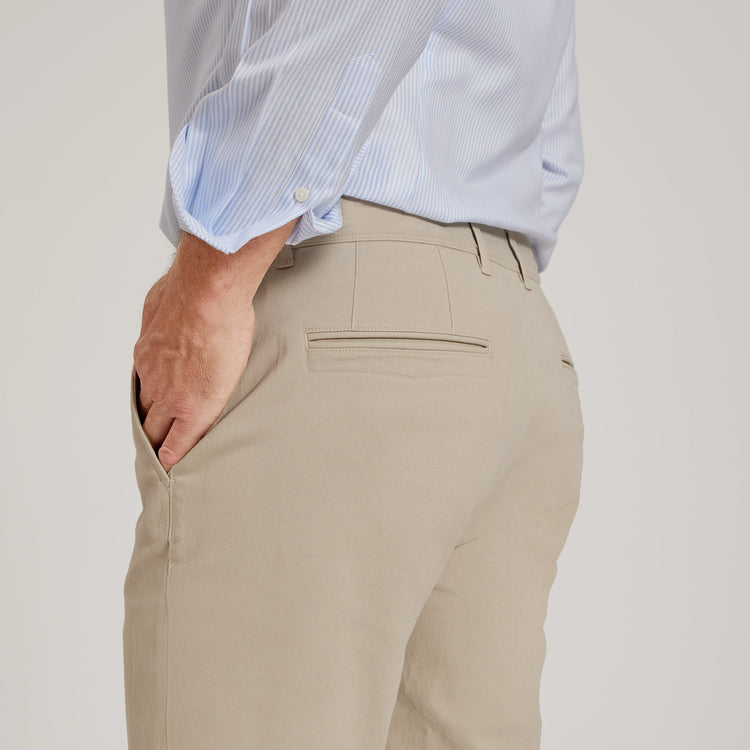 Men wearing Ecru Everyday Comfort Slim Chino Pants