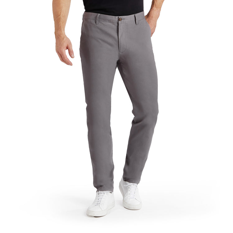 Men wearing Gray Everyday Comfort Slim Chino Pants