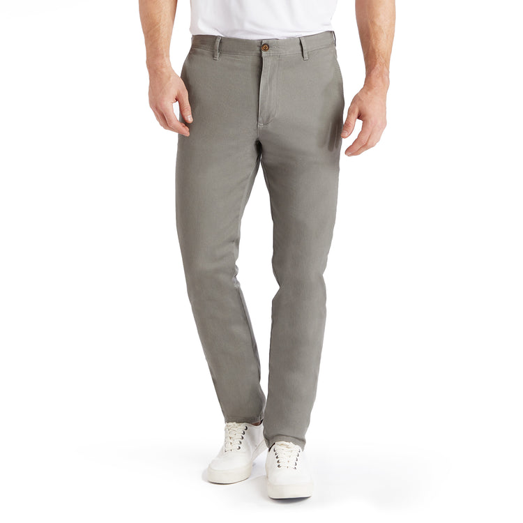 Men wearing Light Gray Everyday Comfort Slim Chino Pants