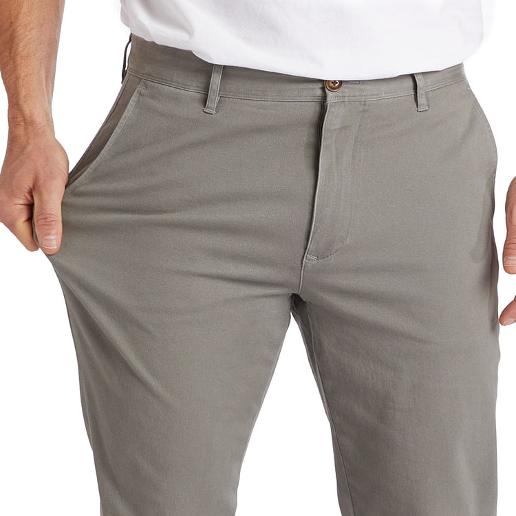 Men wearing Light Gray Everyday Comfort Slim Chino Pants