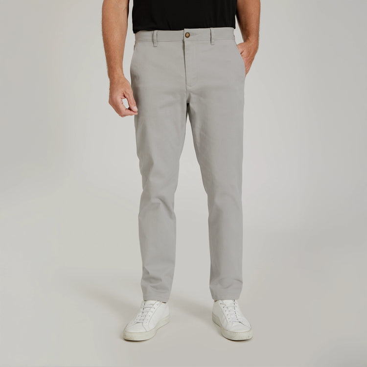 Men wearing Silver Everyday Comfort Slim Chino Pants