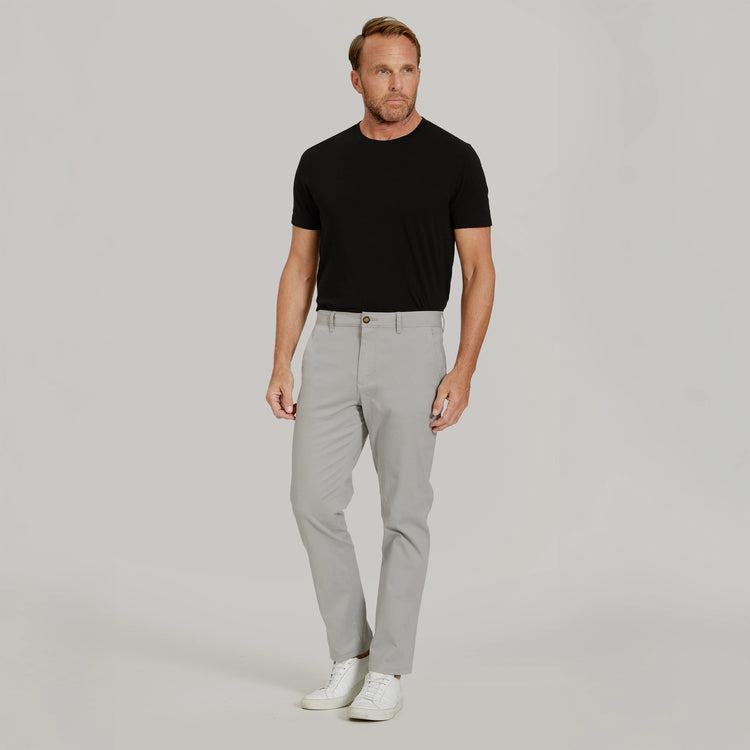 Men wearing Silver Everyday Comfort Slim Chino Pants