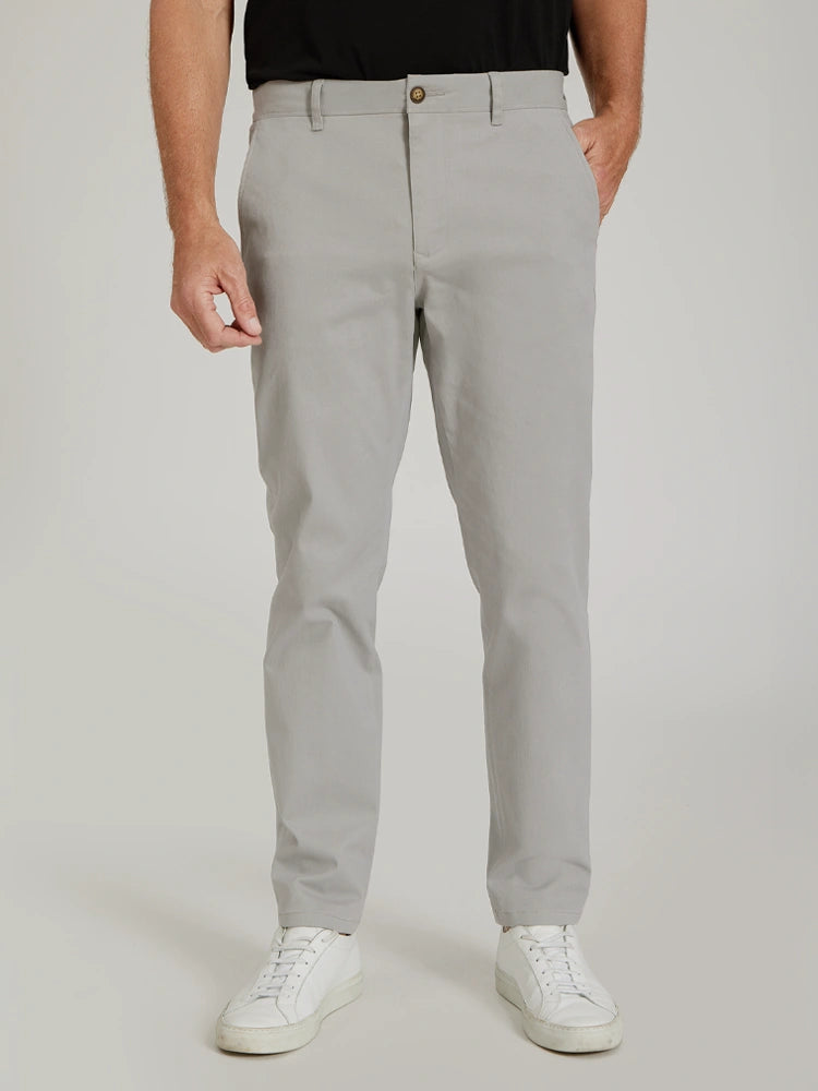 Men wearing Silver Everyday Comfort Slim Chino Pants