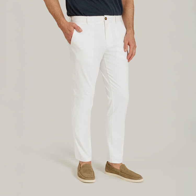Men wearing White Everyday Comfort Slim Chino Pants