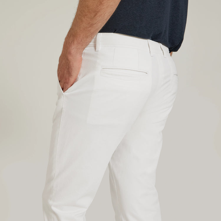 Men wearing White Everyday Comfort Slim Chino Pants