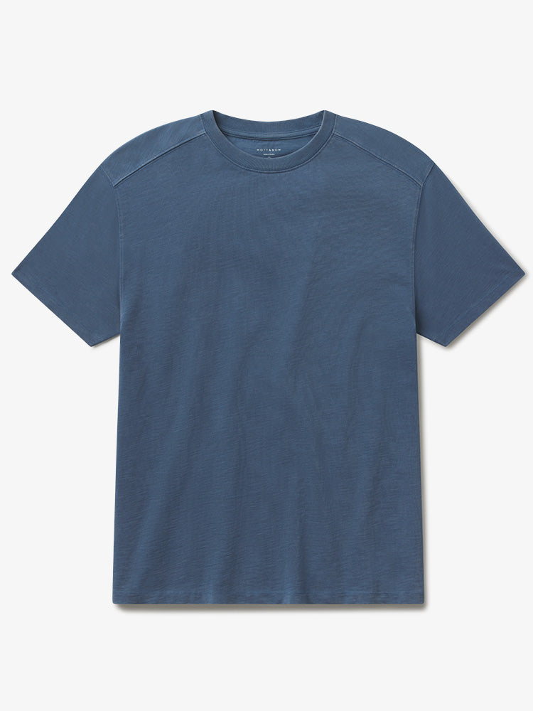 Men wearing Vintage Slate Cotton Jersey Oversized Tee