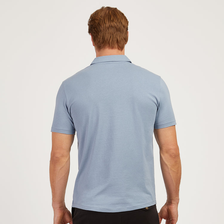 Men wearing Azul california Jersey Sueded Polo
