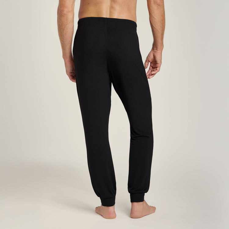 Men wearing Black Pajama Pants