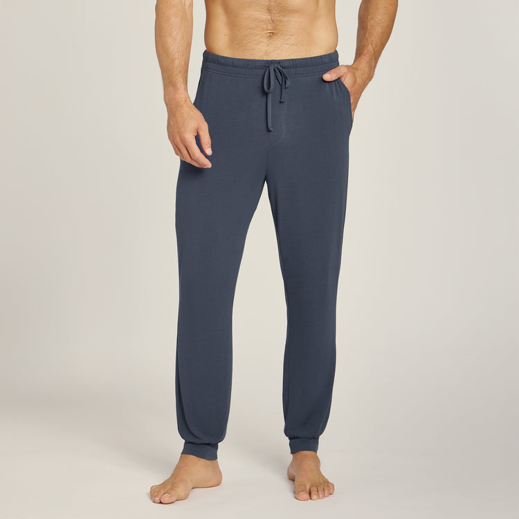 Men wearing Graphite Blue Pajama Pants