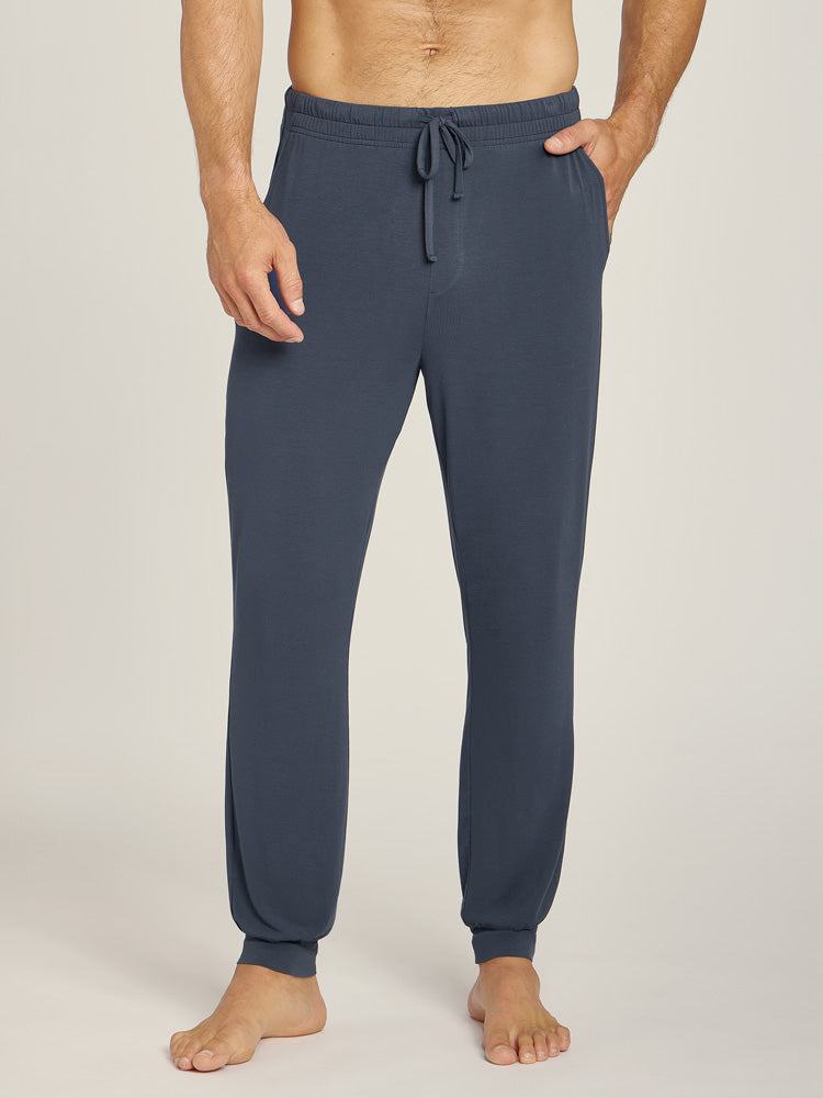 Men wearing Graphite Blue Pajama Pants