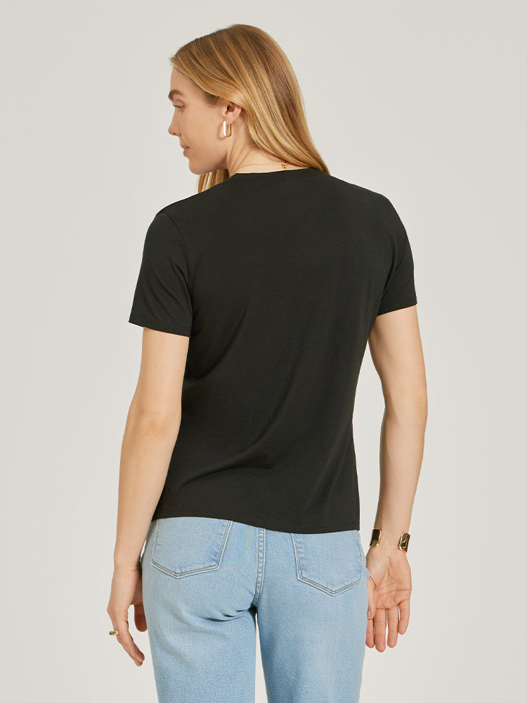 Women wearing Negro Relaxed Crew Marcy Tee