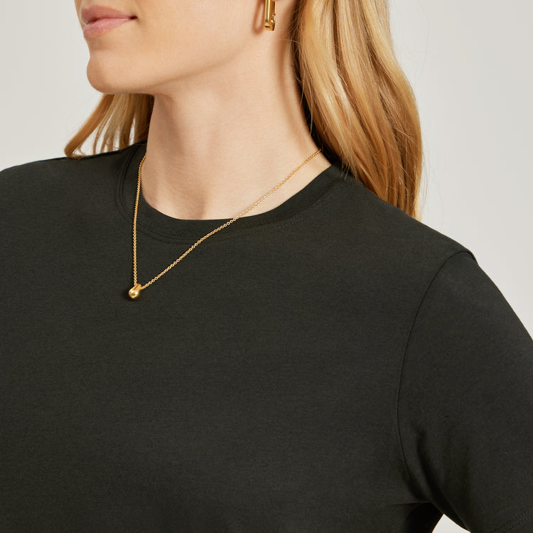 Women wearing Negro Relaxed Crew Marcy Tee