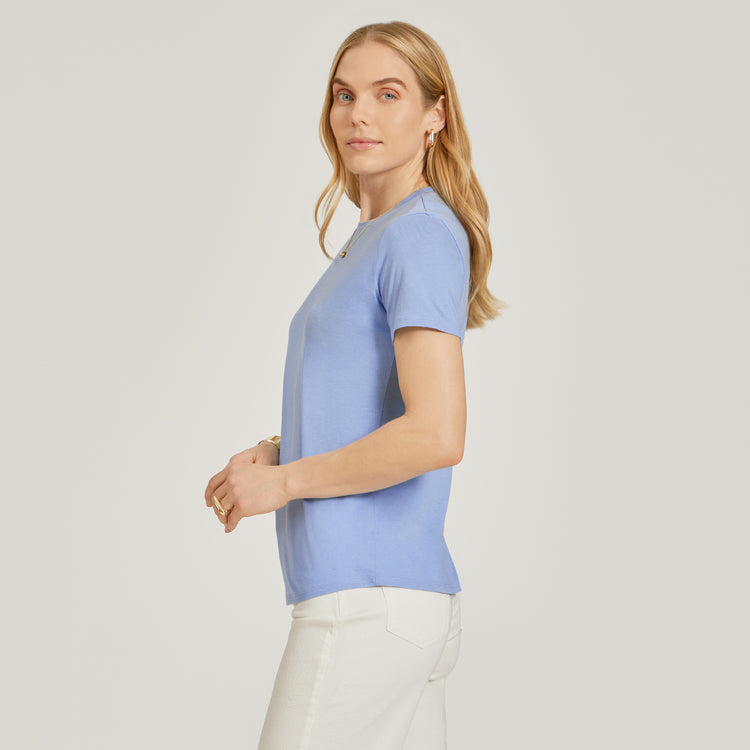 Women wearing Hortensia Relaxed Crew Marcy Tee