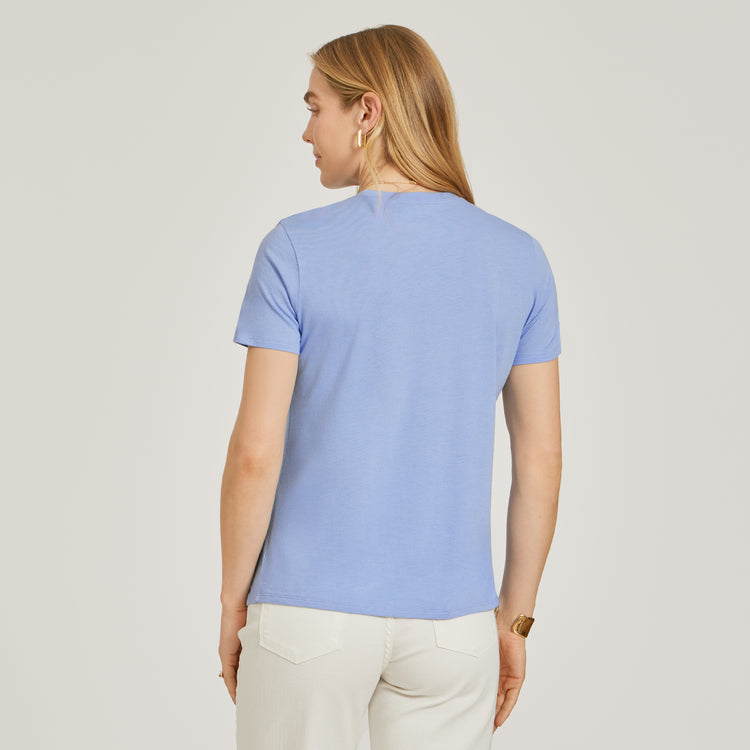 Women wearing Hortensia Relaxed Crew Marcy Tee