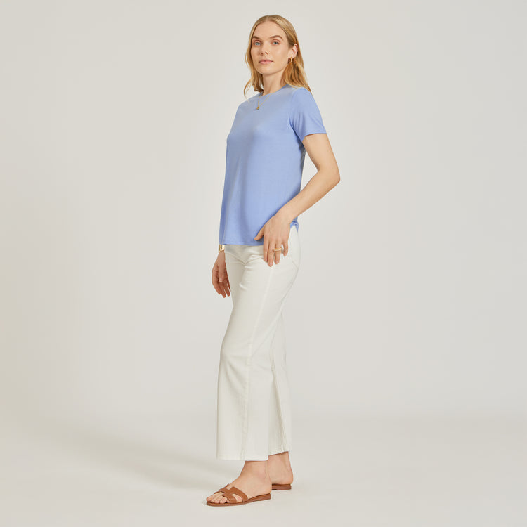 Women wearing Hortensia Relaxed Crew Marcy Tee
