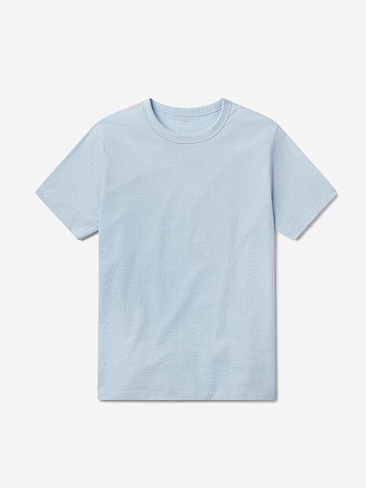 Men wearing Ice Blue Classic Crew Driggs Tee