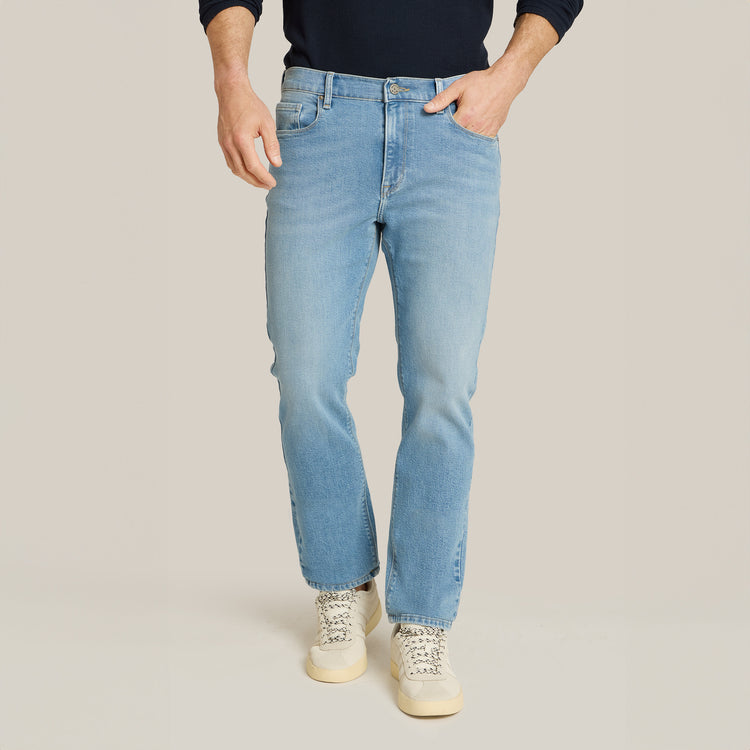 Men wearing Pale Indigo All Blue Jeans