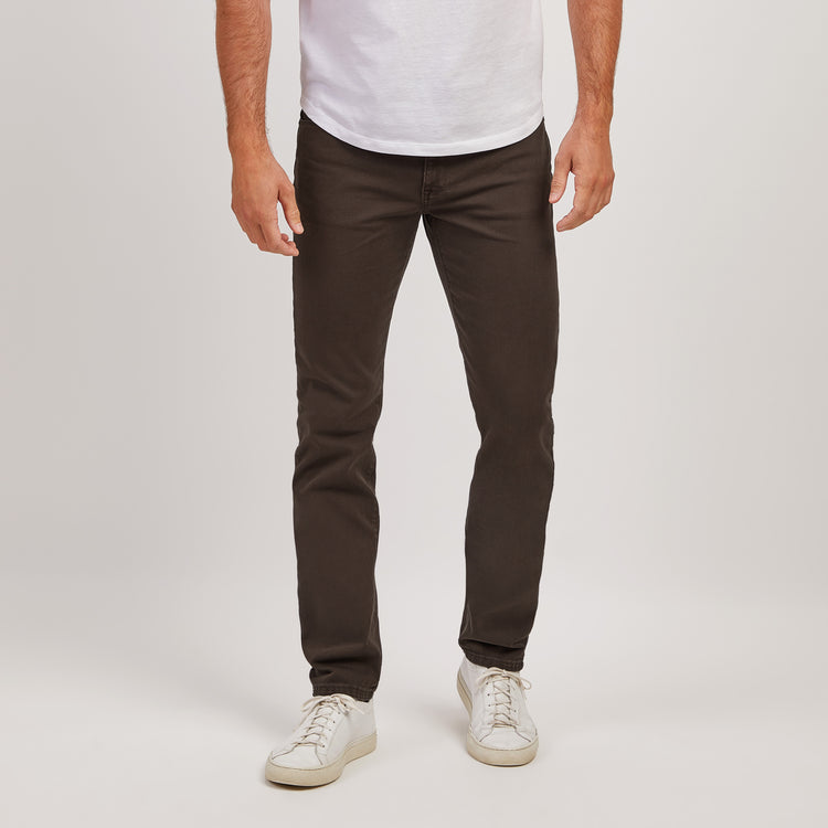 Men wearing Mocha Slim Mercer Jeans