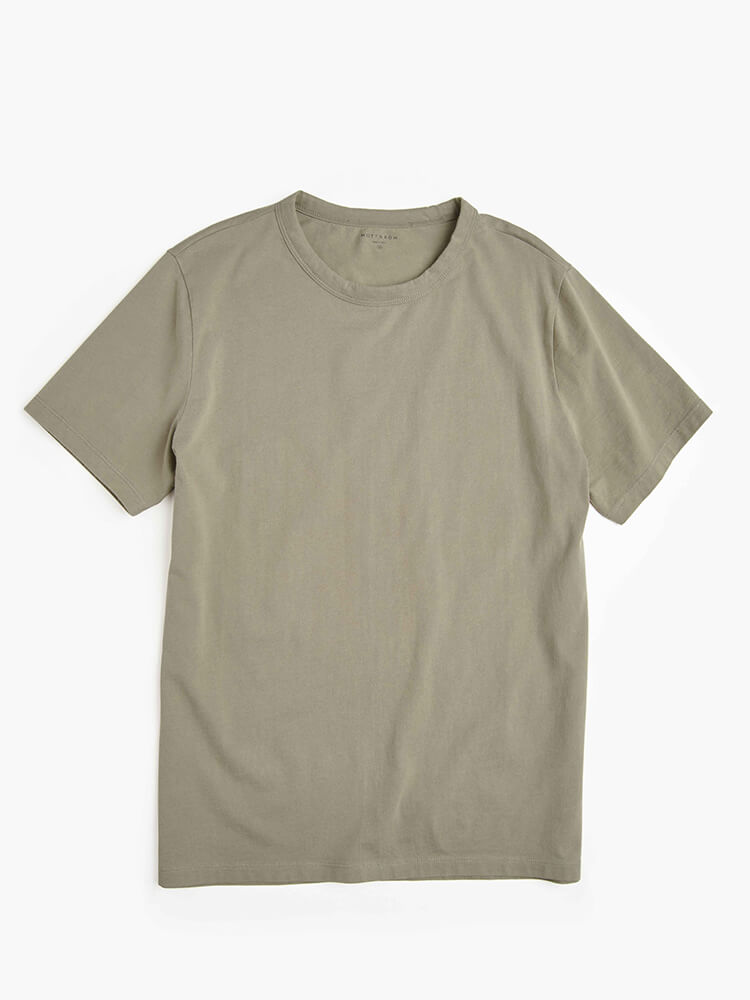 Men wearing Vert Militaire Classic Crew Driggs Tee
