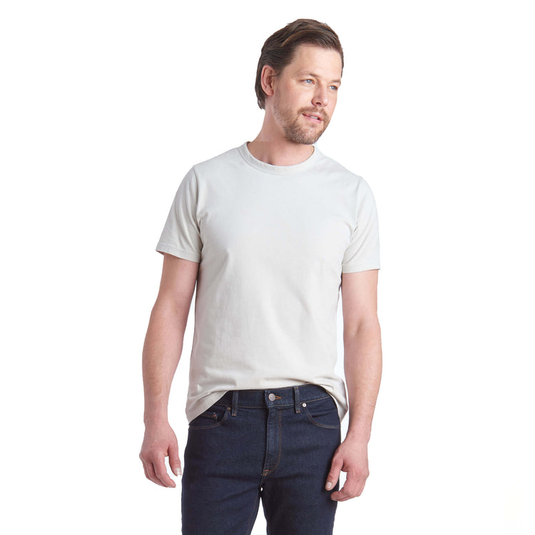 Men wearing Hueso Classic Crew Driggs Tee