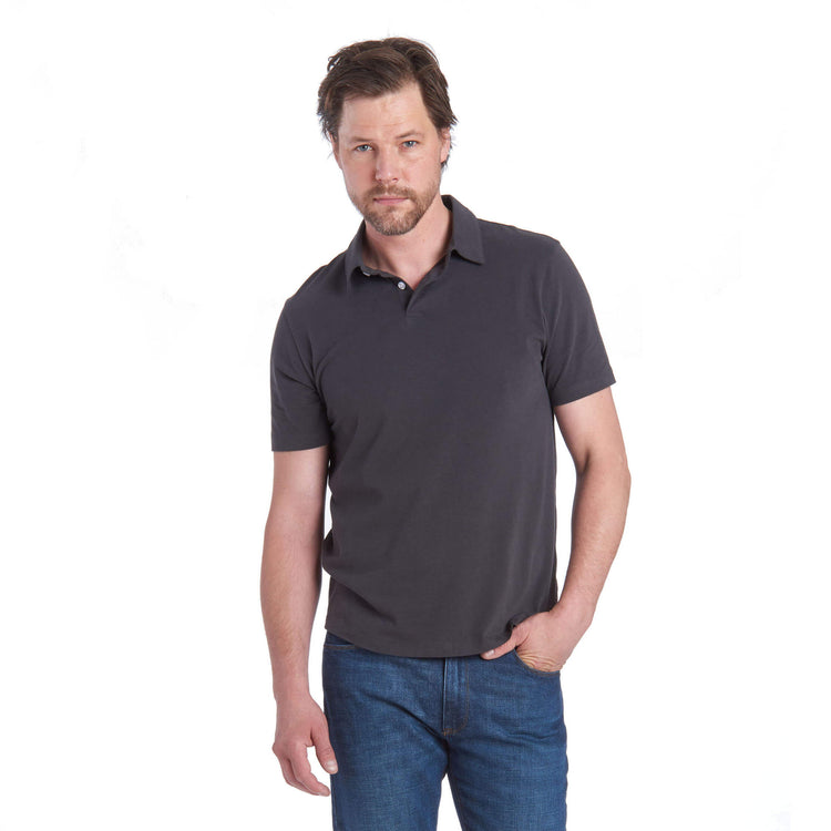 Men wearing Gris oscuro Jersey Sueded Polo