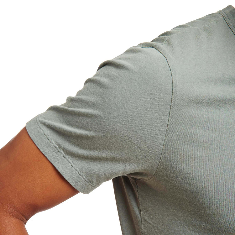 Men wearing Gris Vert Classic Crew Driggs Tee