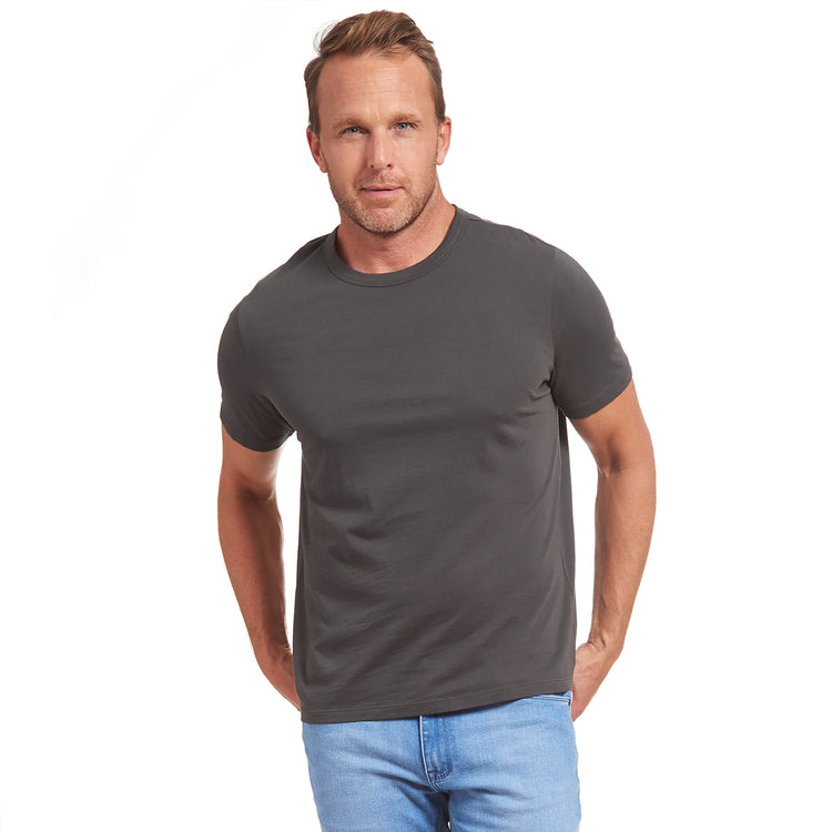 Men wearing Dark Gray Classic Crew Driggs Tee