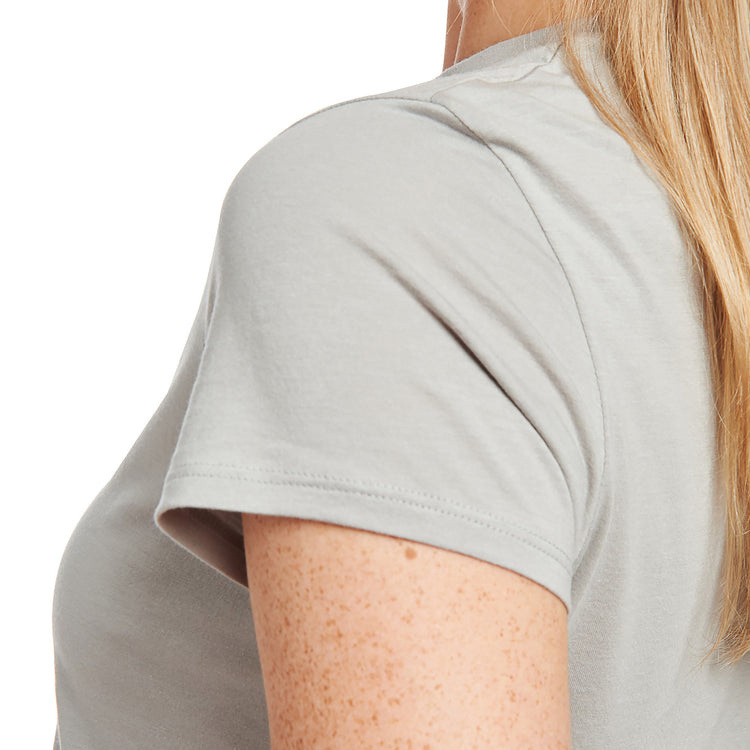 Women wearing Gris claro Fitted Crew Marcy Tee