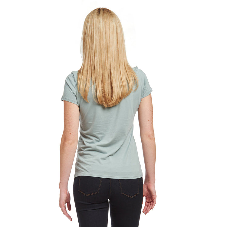 Women wearing Vino Fitted V-Neck Marcy Tee