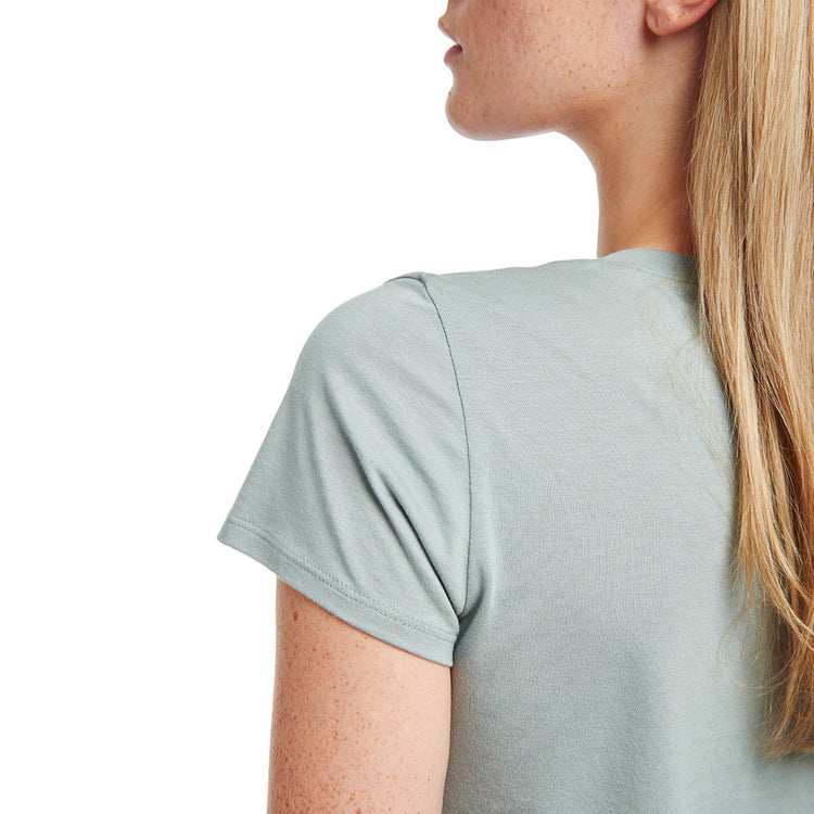 Women wearing Vino Fitted V-Neck Marcy Tee