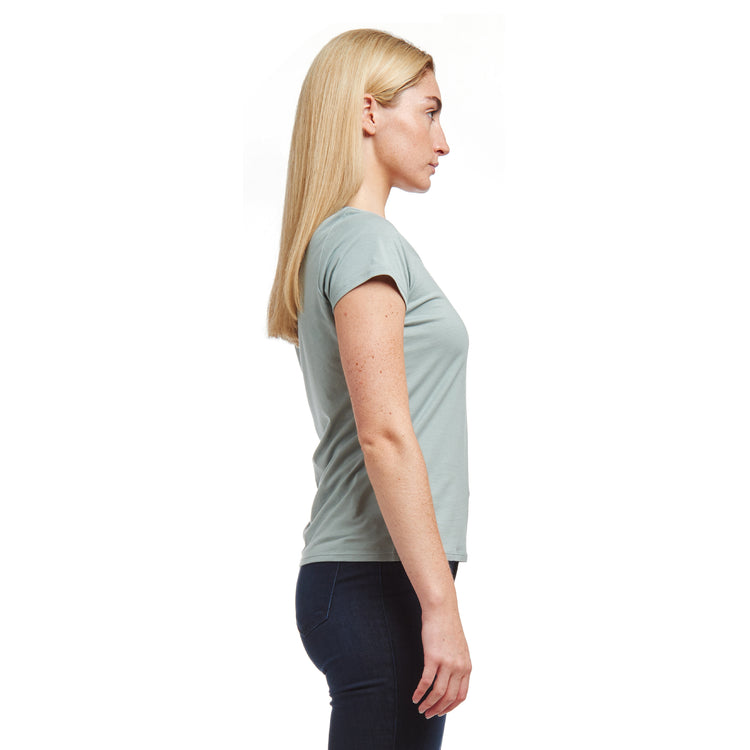 Women wearing Vino Fitted V-Neck Marcy Tee