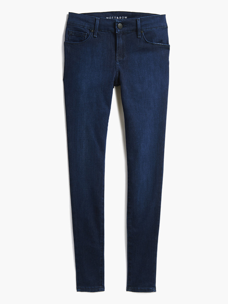 Women wearing Azul oscuro/medio Mid Rise Skinny Grove Jeans