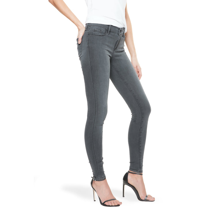 Women wearing Medium Gray Mid Rise Skinny Orchard Jeans