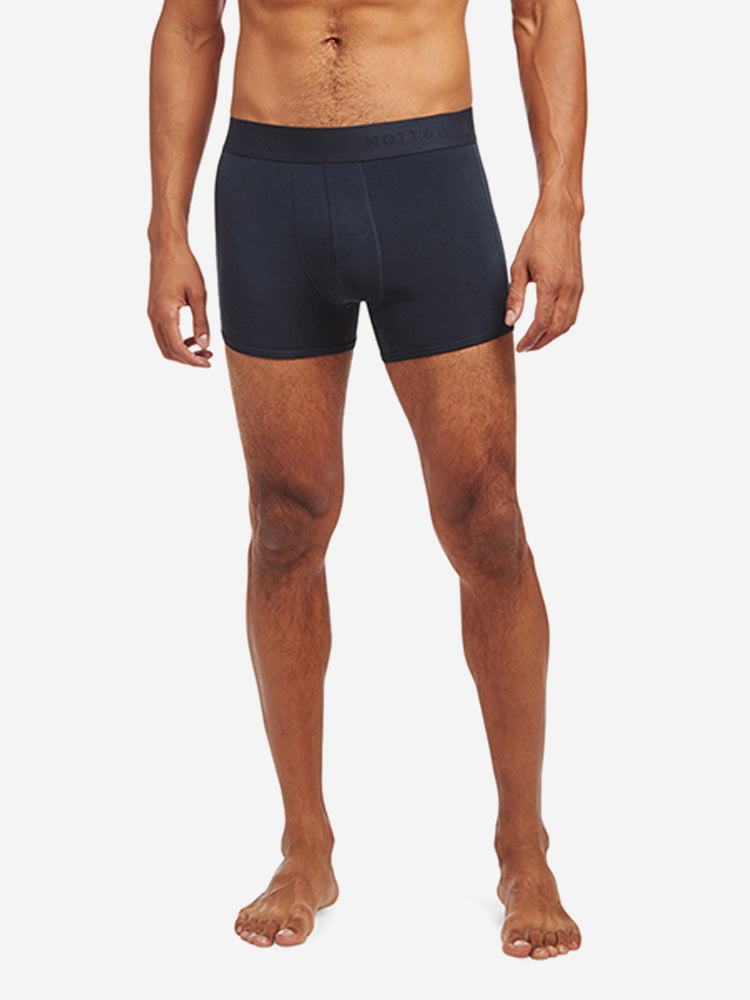 Men wearing Navy Second Skin Trunk