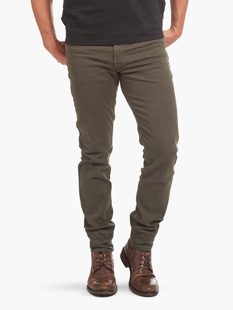 Men wearing Military Green Skinny Mercer Jeans