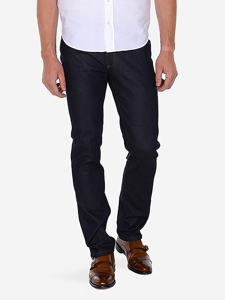 Men wearing Dark Blue Slim Oliver Jeans