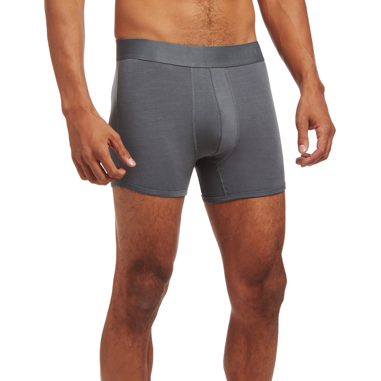 Men wearing Bleu Graphite Second Skin Trunk