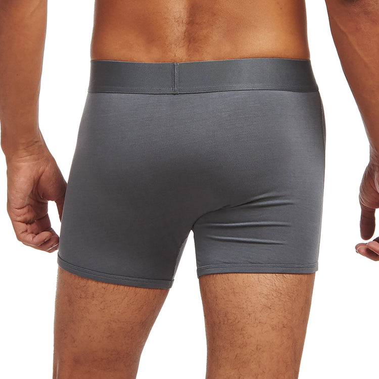 Men wearing Bleu Graphite Second Skin Trunk
