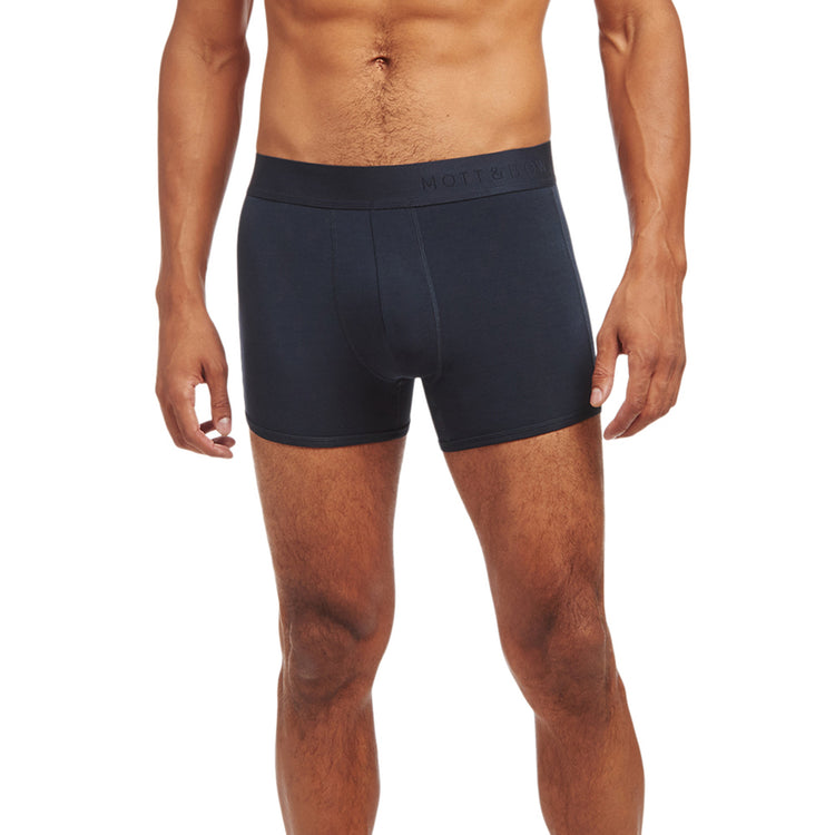Men wearing Navy Second Skin Trunk