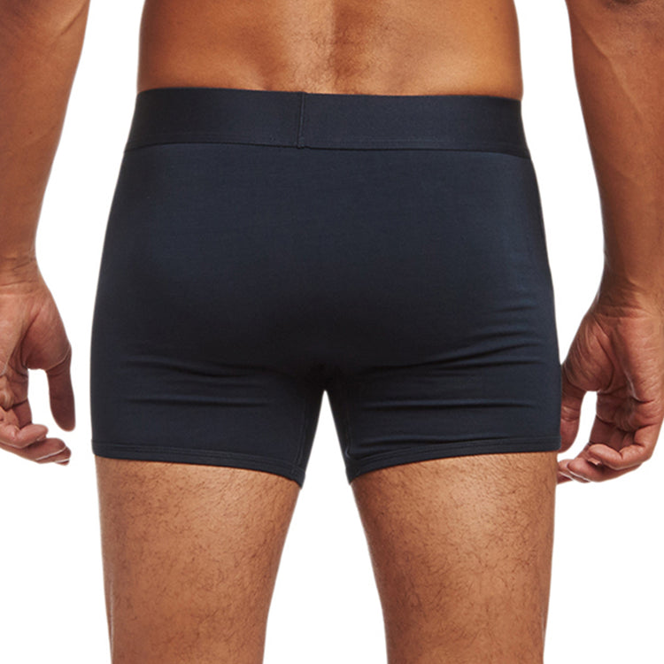 Men wearing Navy Second Skin Trunk