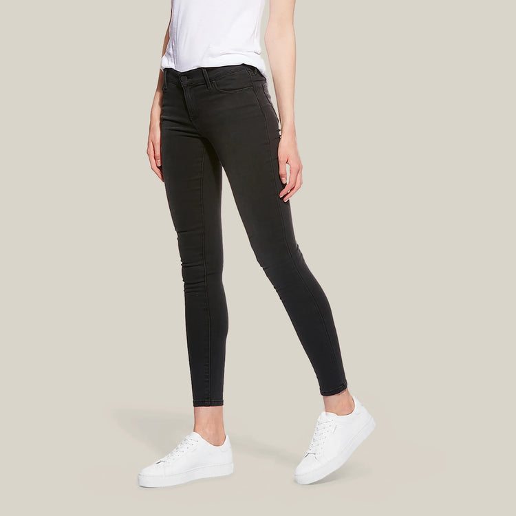 Women wearing Gris foncé Orchard Mid Rise Skinny Jeans