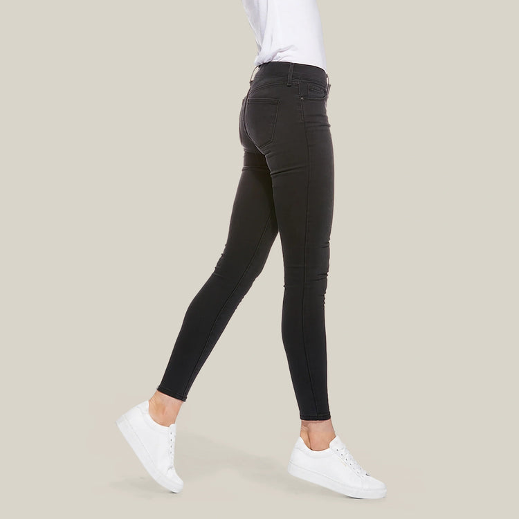 Women wearing Gris foncé Orchard Mid Rise Skinny Jeans